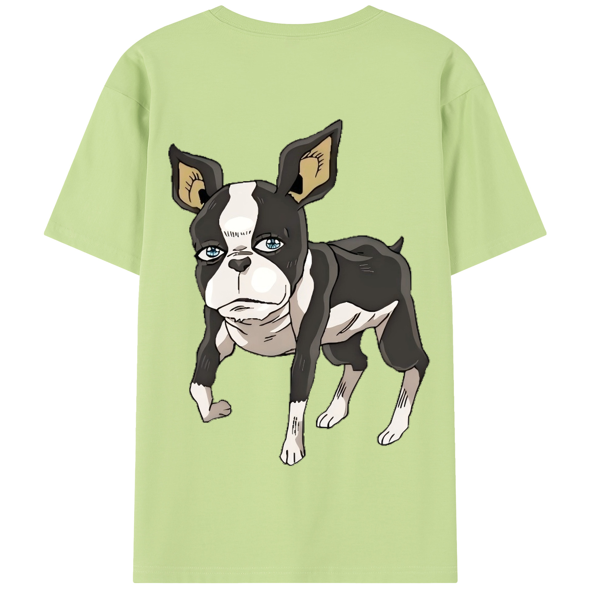 （画像用） ジョジョの奇妙な冒険 イギー JoJo's Bizarre Adventure Iggy 綿100％半袖Tシャツ（背面プリント）